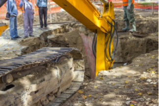 Excavator crew working in Cheyenne, WY