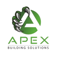 The APEX Building Solutions logo has a claw on it.