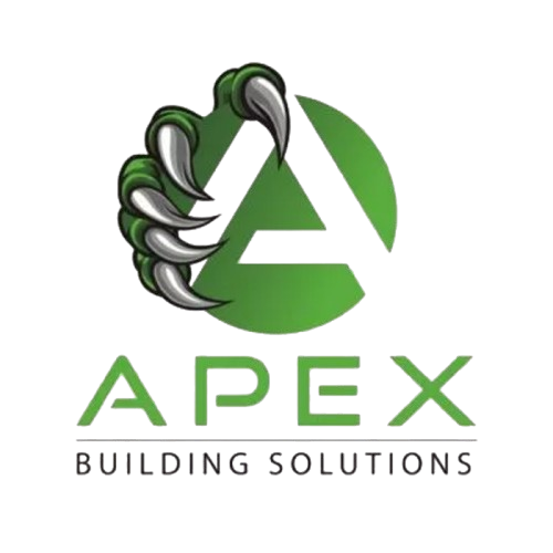 The APEX Building Solutions logo has a claw on it.