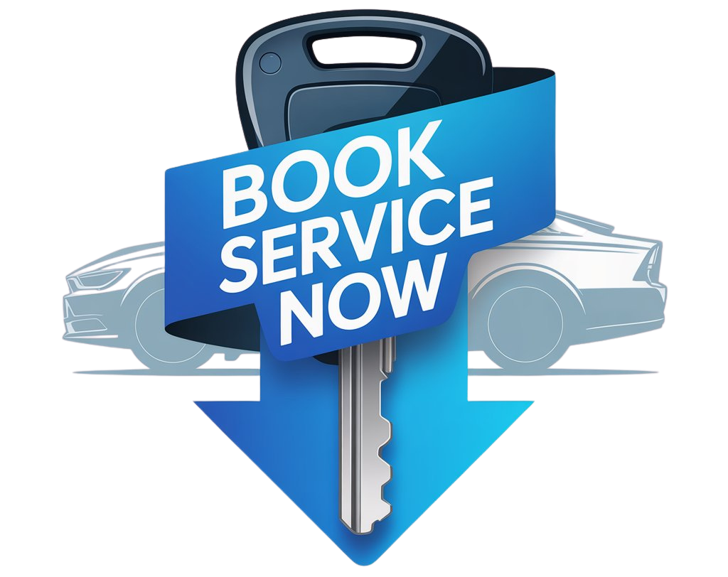 Book your service and get a cost estimate for your auto lock or key service today! A ribbon saying