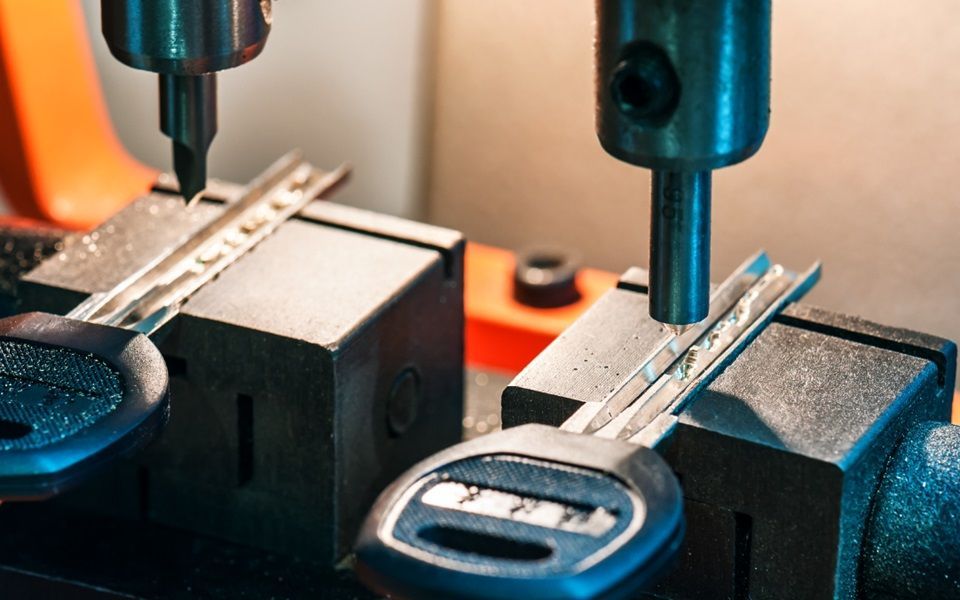 A new key is being cut.