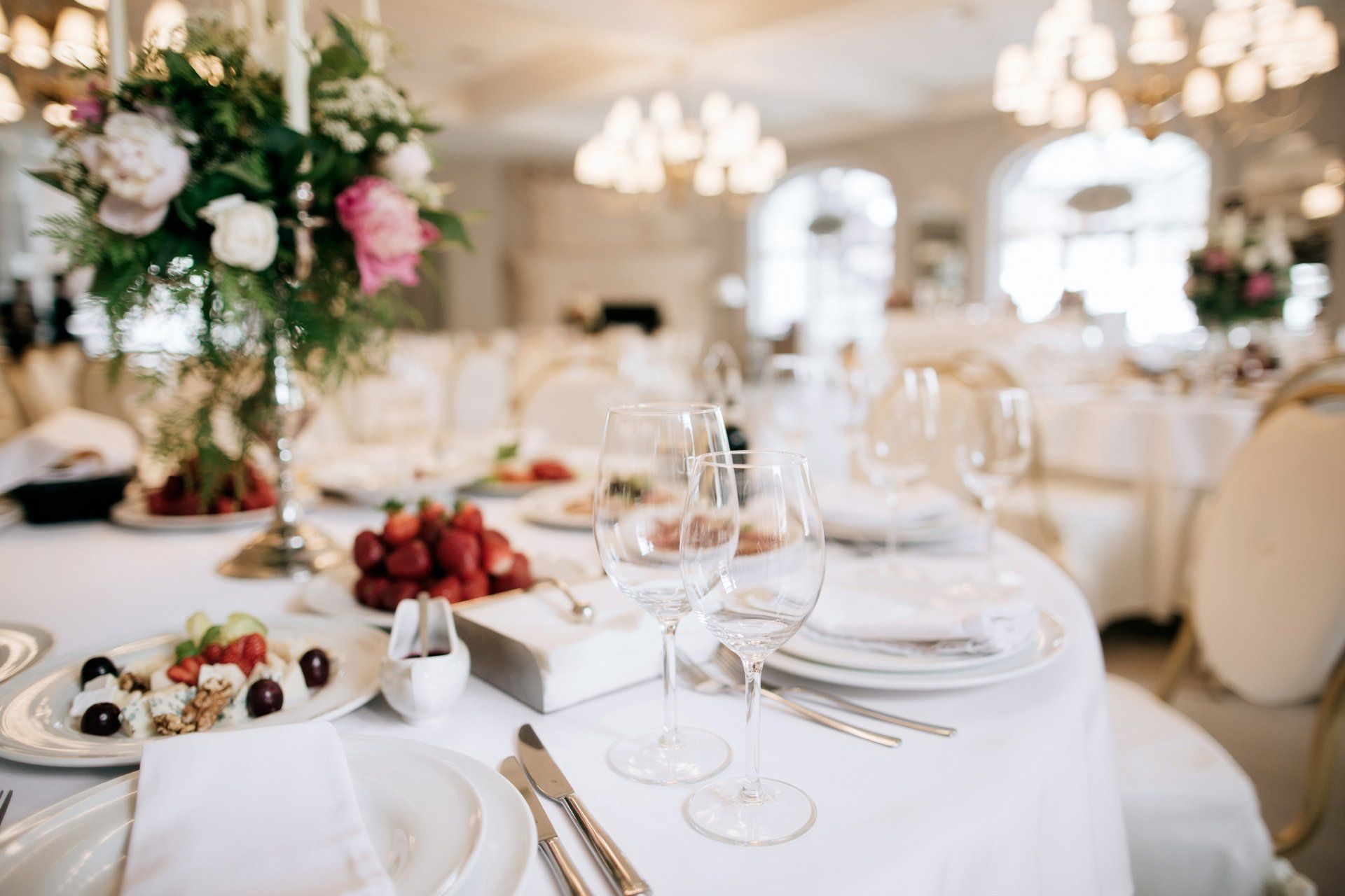 Two Empty Wine Glass — Bensenville, IL — Monty’s Elegant Banquets