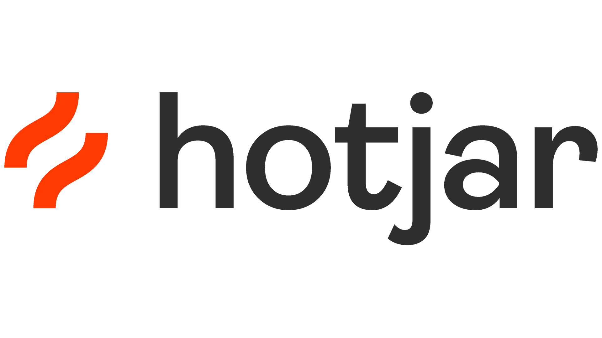 The hotjar logo is black and red on a white background.