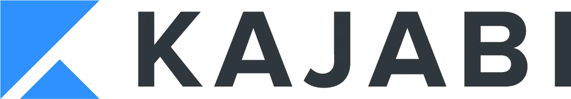 The word kajabi is on a white background