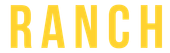 The word ranch is written in yellow letters on a white background.
