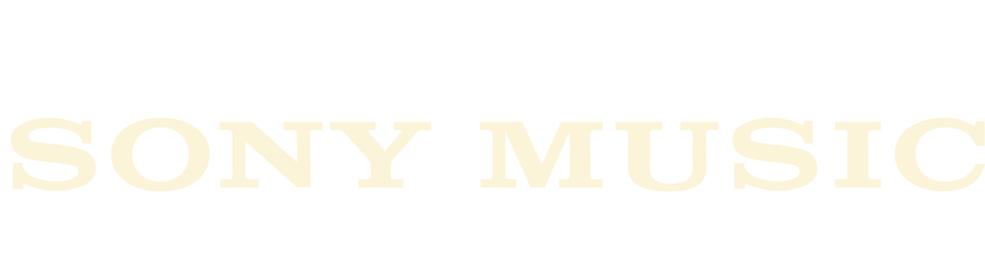 The logo for sony music is on a white background.