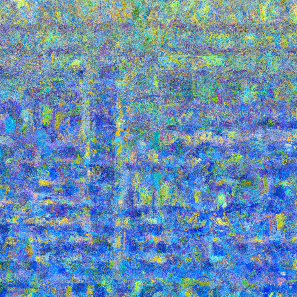Circuit board in the style of monet