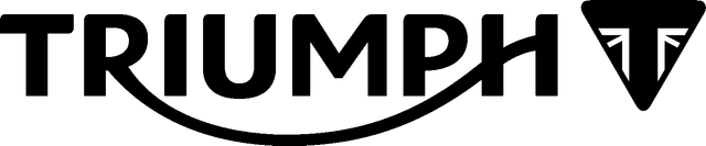 A black and white logo for triumph motorcycles