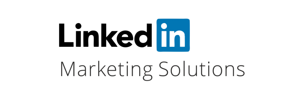 Linkedin marketing solutions logo on a white background