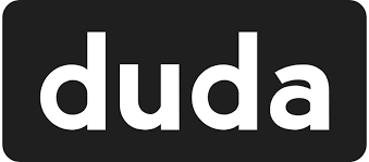 The word duda is written in white letters on a black background.