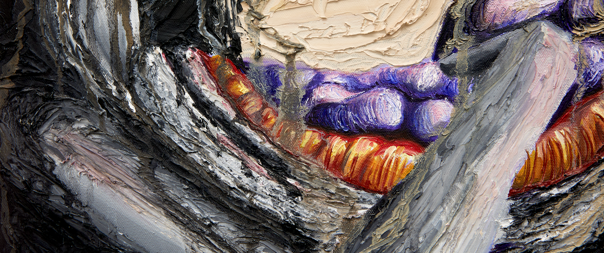 Detail of Painting Texture by Lala Drona Creation Corporelle