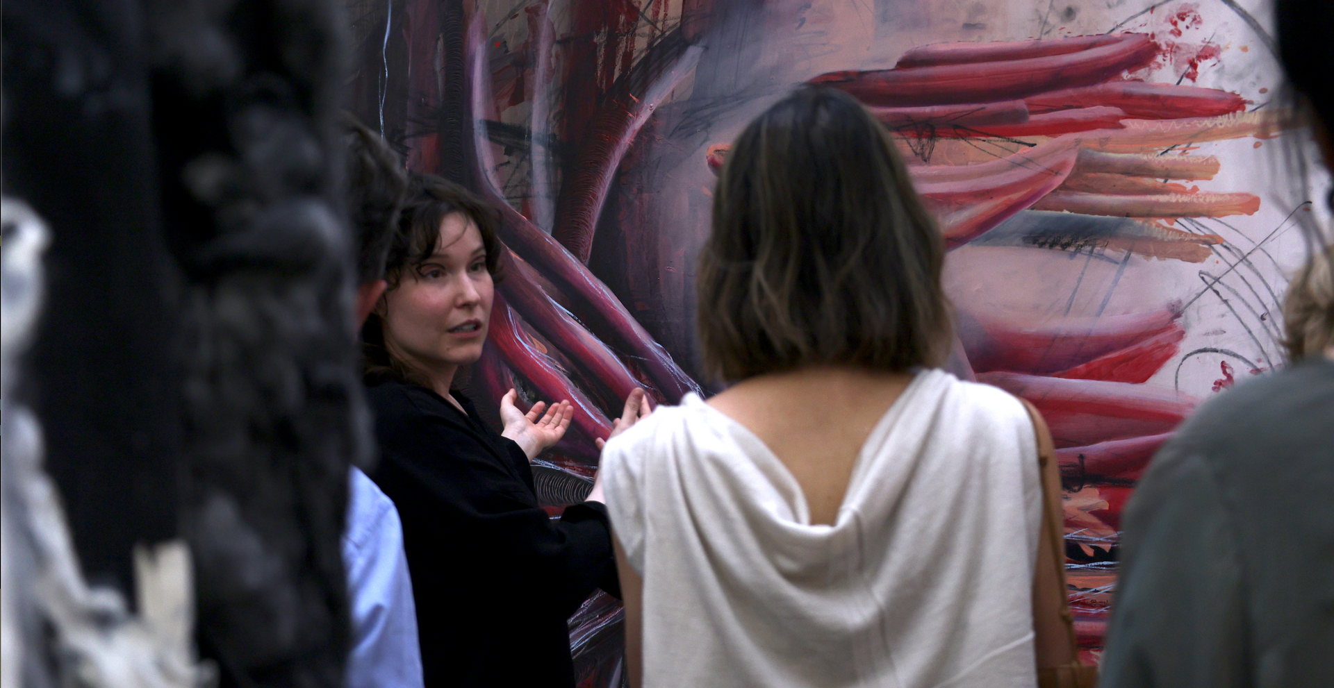 Lala Drona at RCA Degree Show Speaking to public