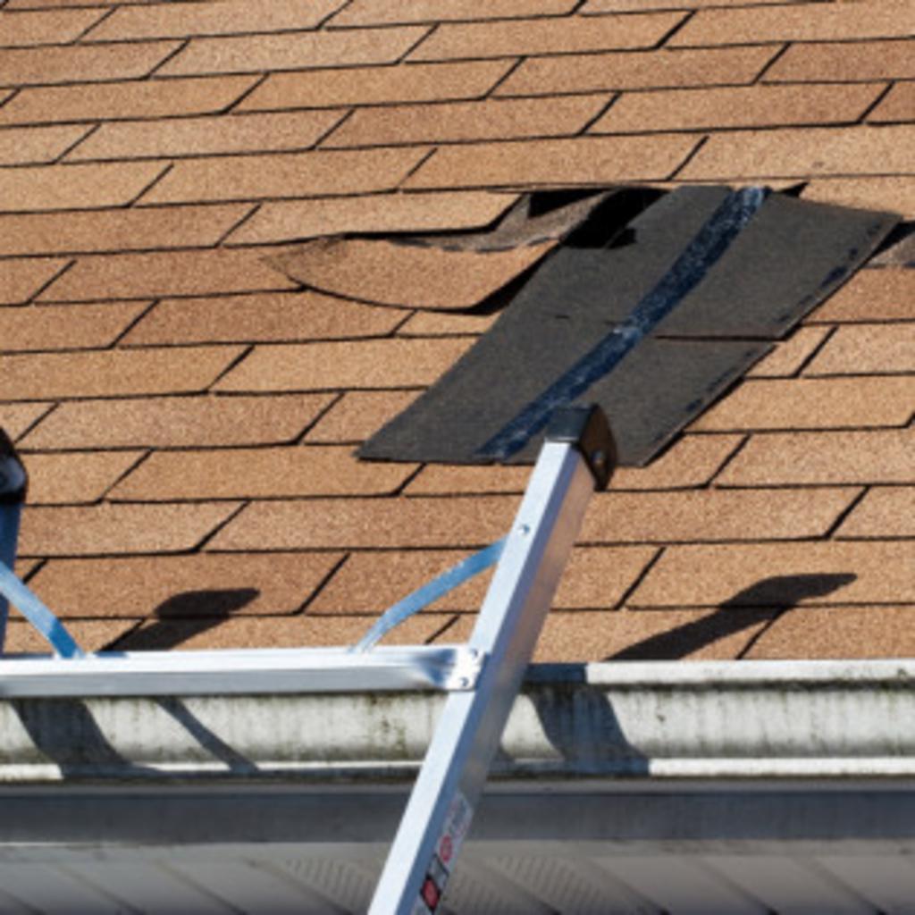 Damage roof shingles repair