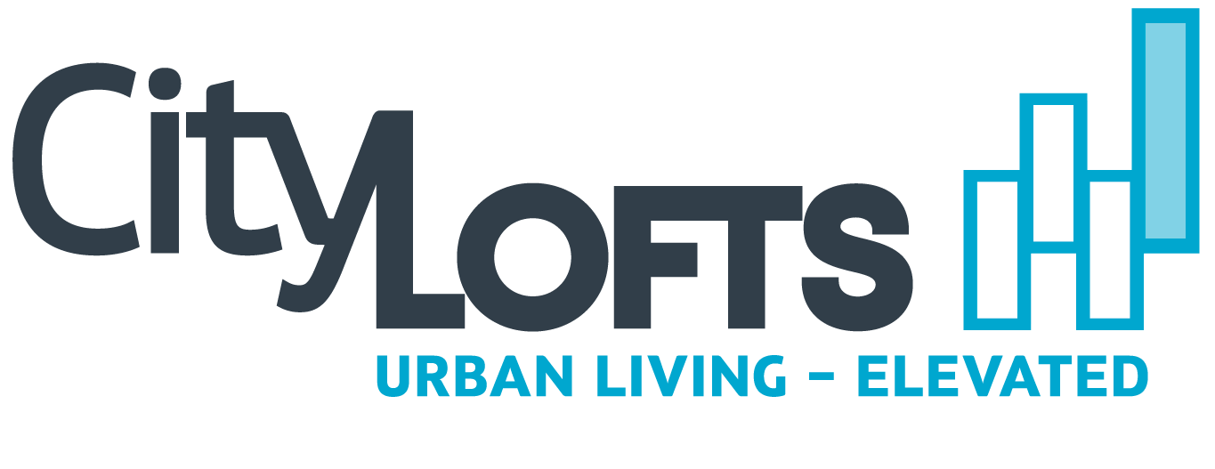 A logo for city lofts urban living elevated