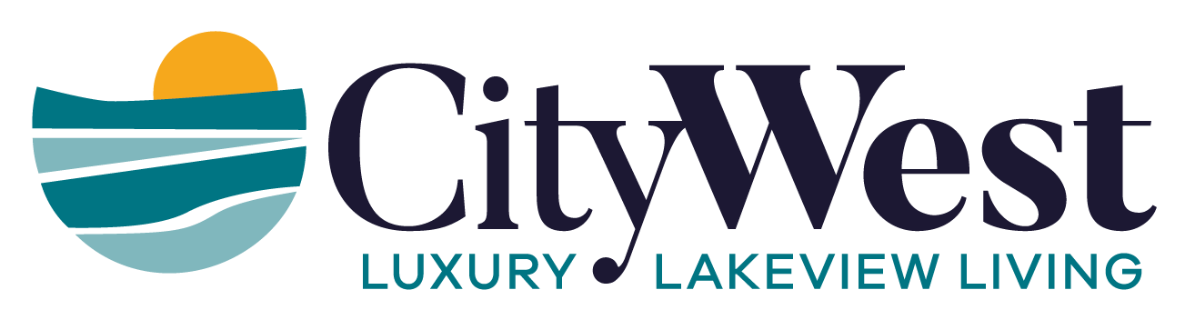 The logo for city west luxury lakeview living