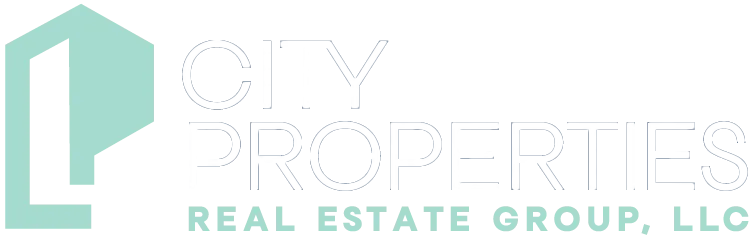 The logo for city properties real estate group , llc.