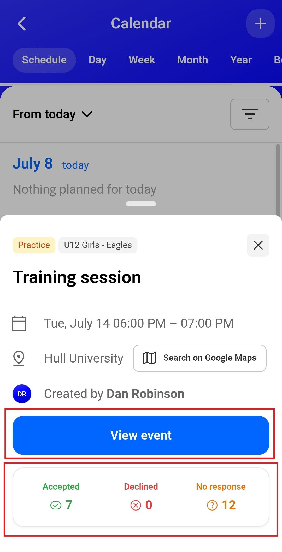 Mobile settings screen.  Highlights a 