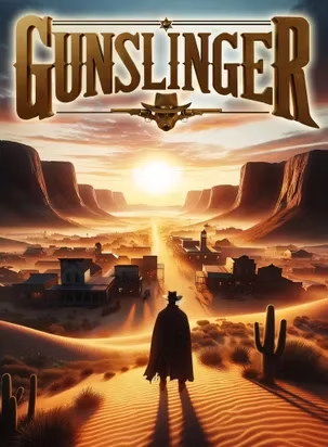 A poster for a video game called gunslinger