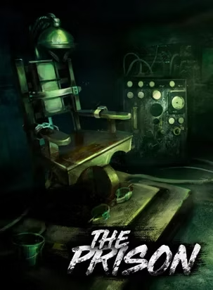 A picture of a electric chair in a dark room.