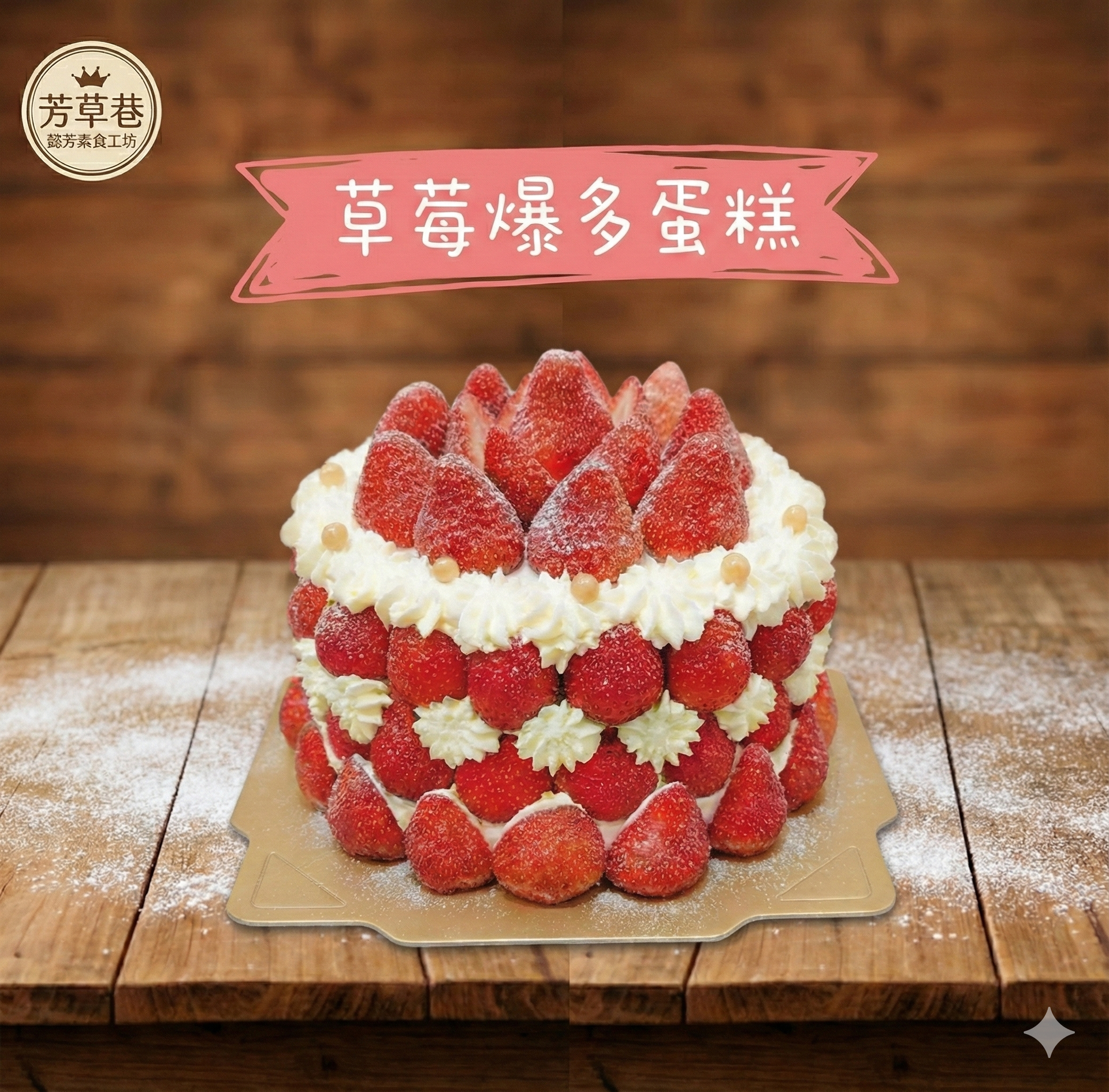 草莓爆多蛋糕
