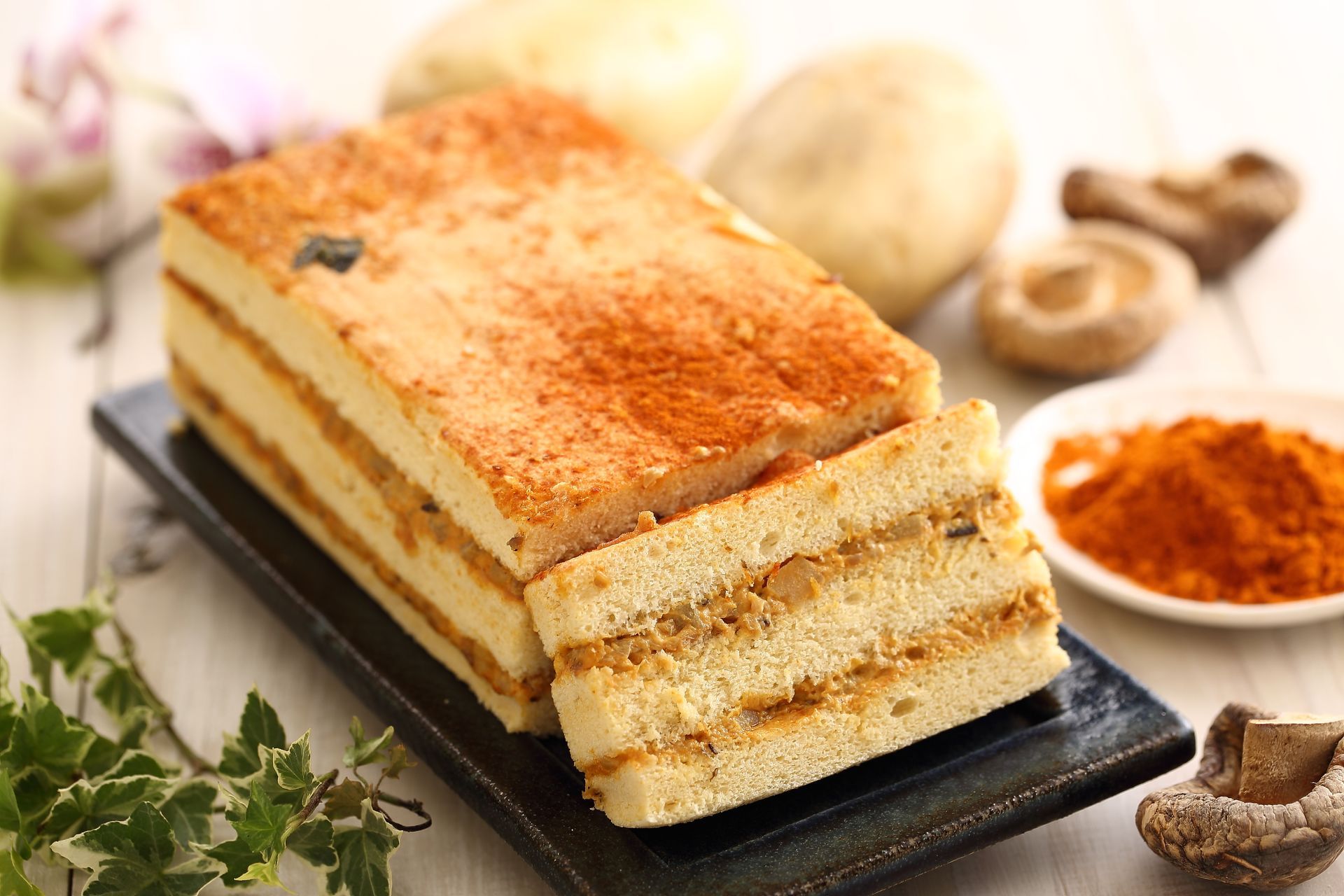 咖哩鹹蛋糕 (蛋奶素)