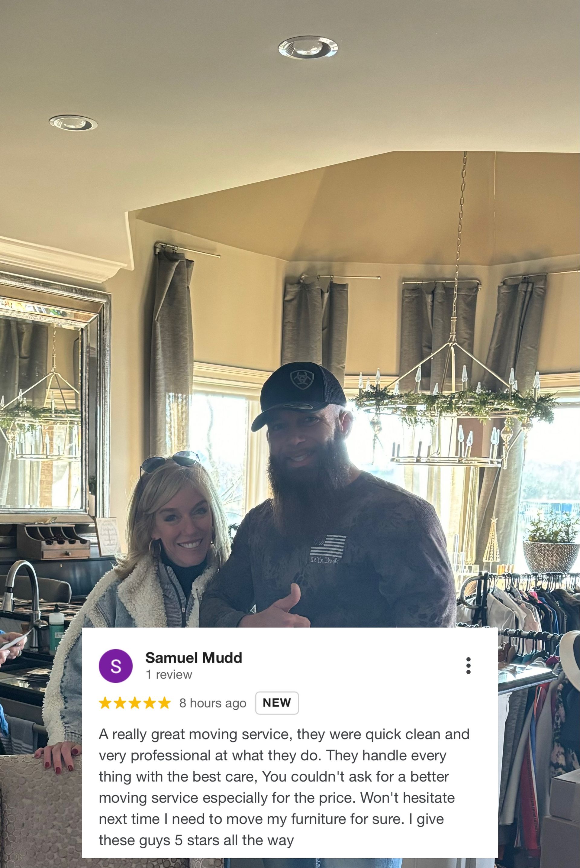 Happy Kentucky moving clients sharing positive experiences and success stories. Trust our expert moving company for stress-free local and long-distance moves