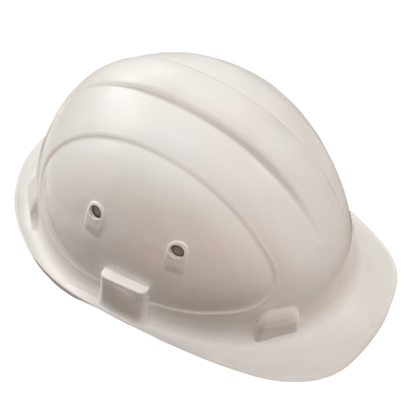 White construction hard hat.