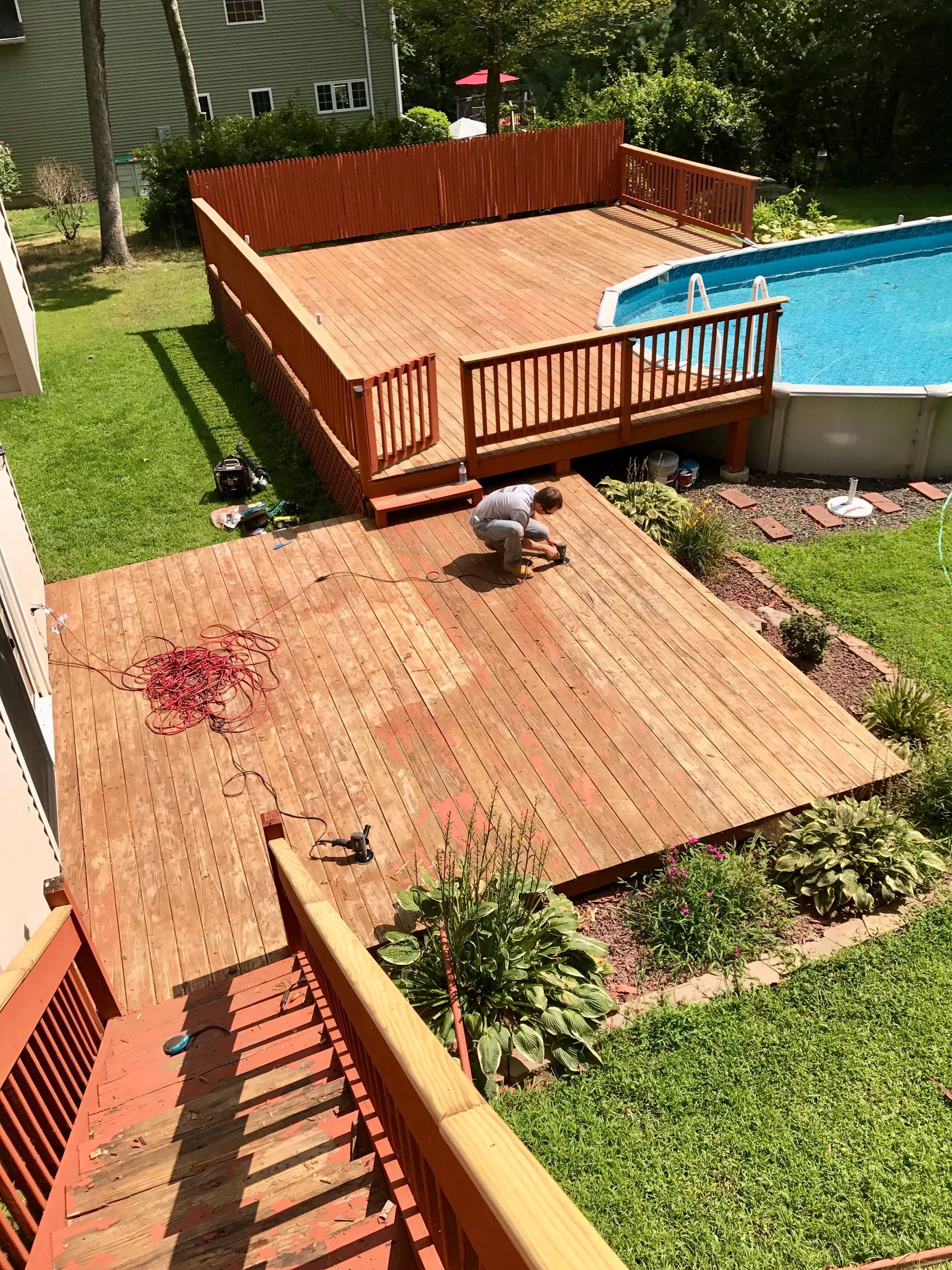 Deck painting before 2