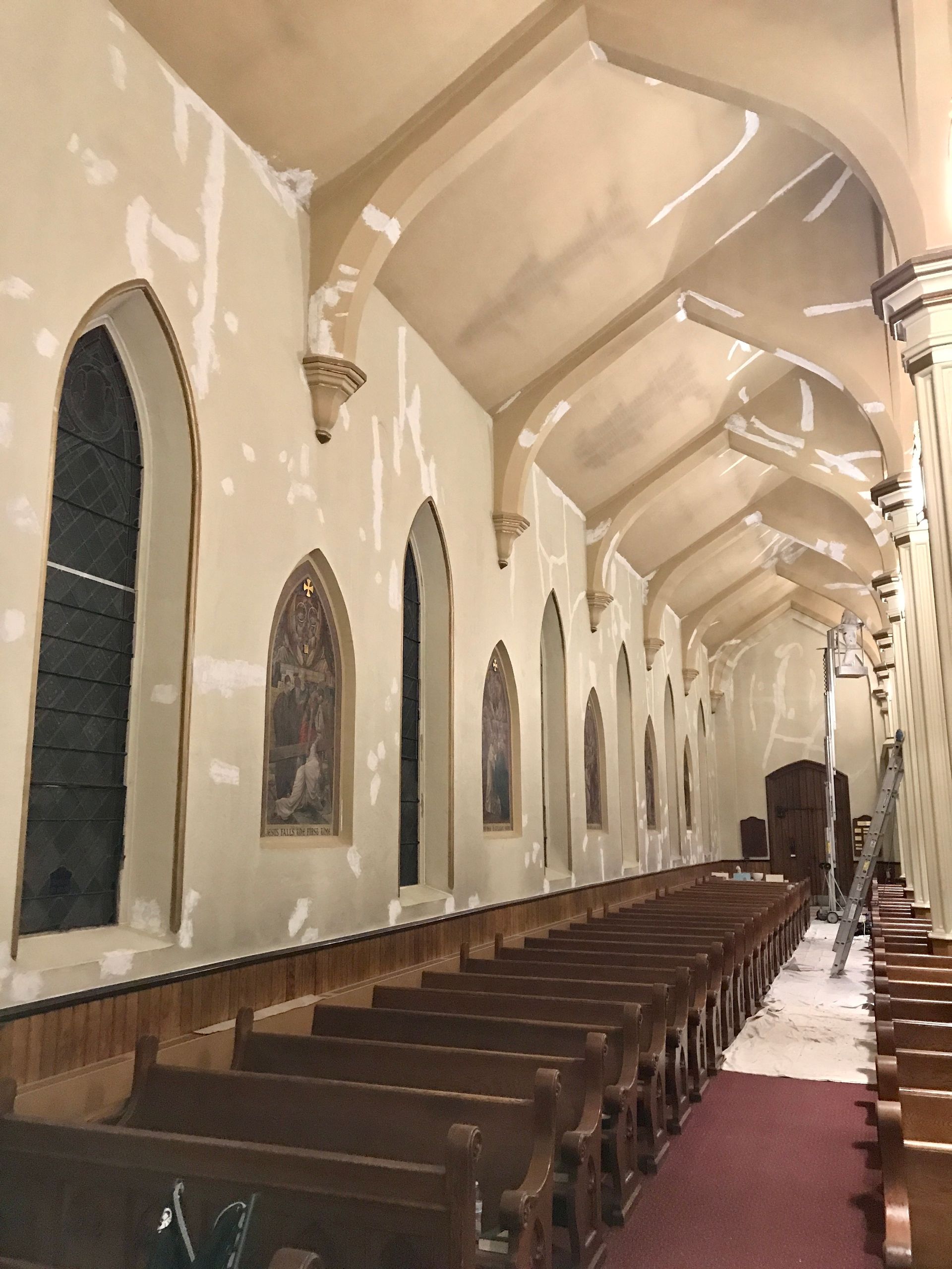 Church interior painting  Before 3