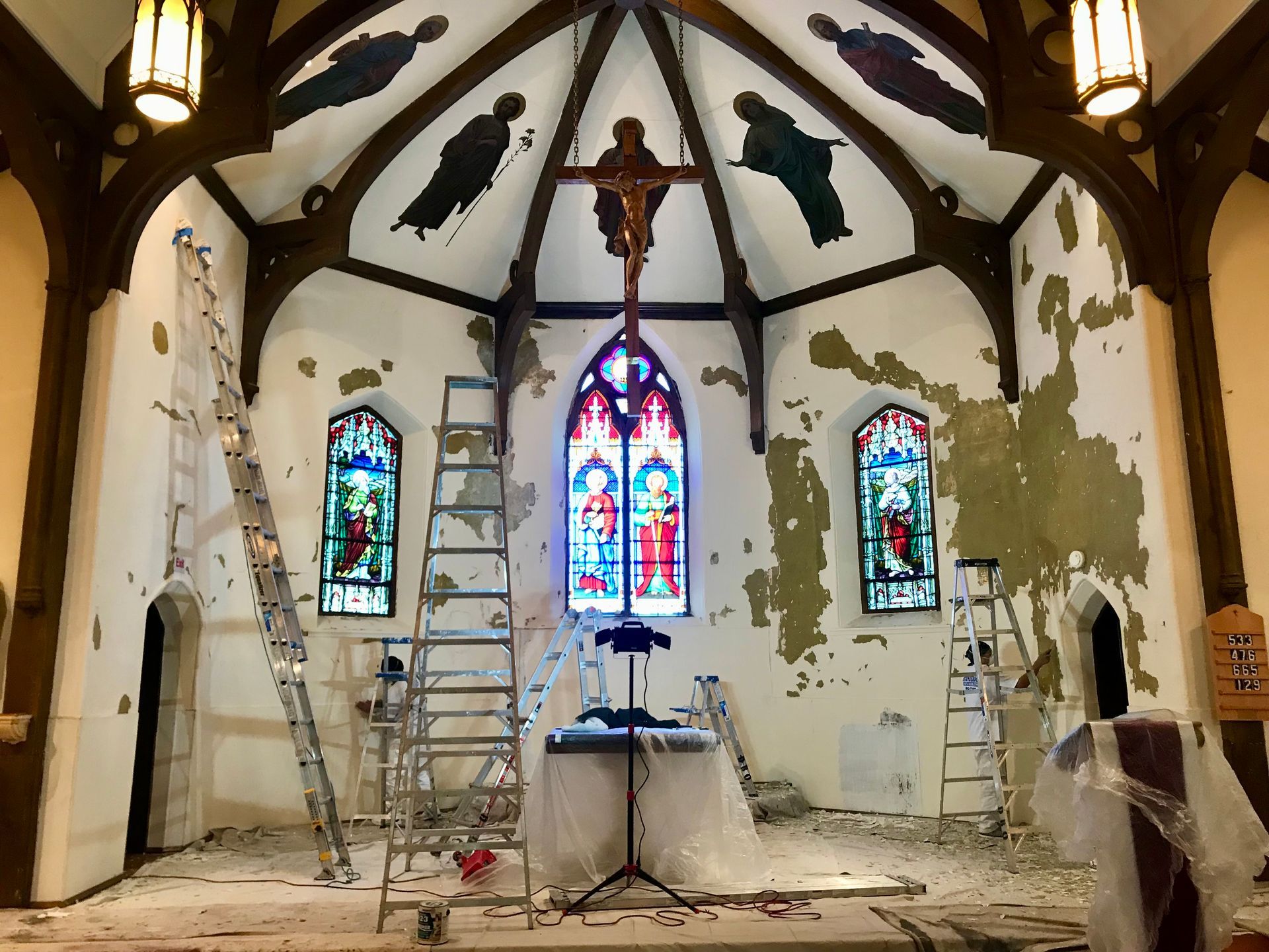 Church interior painting  Before 1