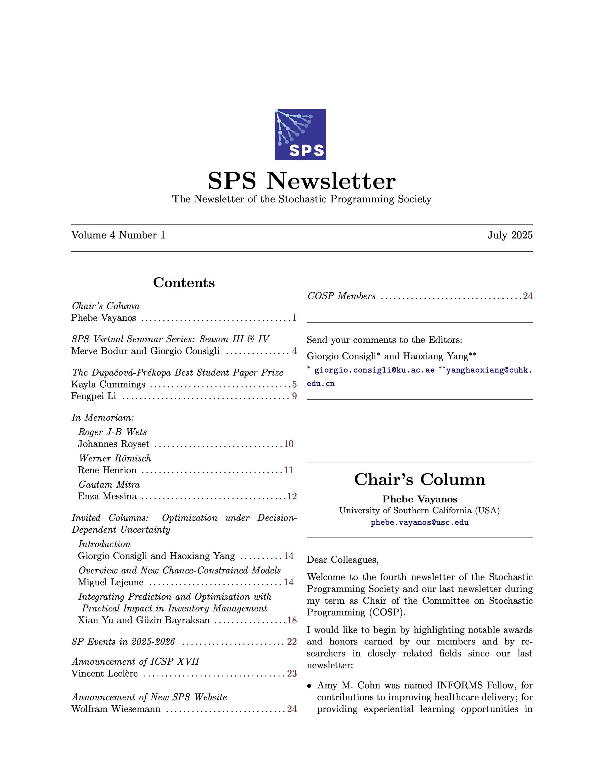 SPS Newsletter July 2025