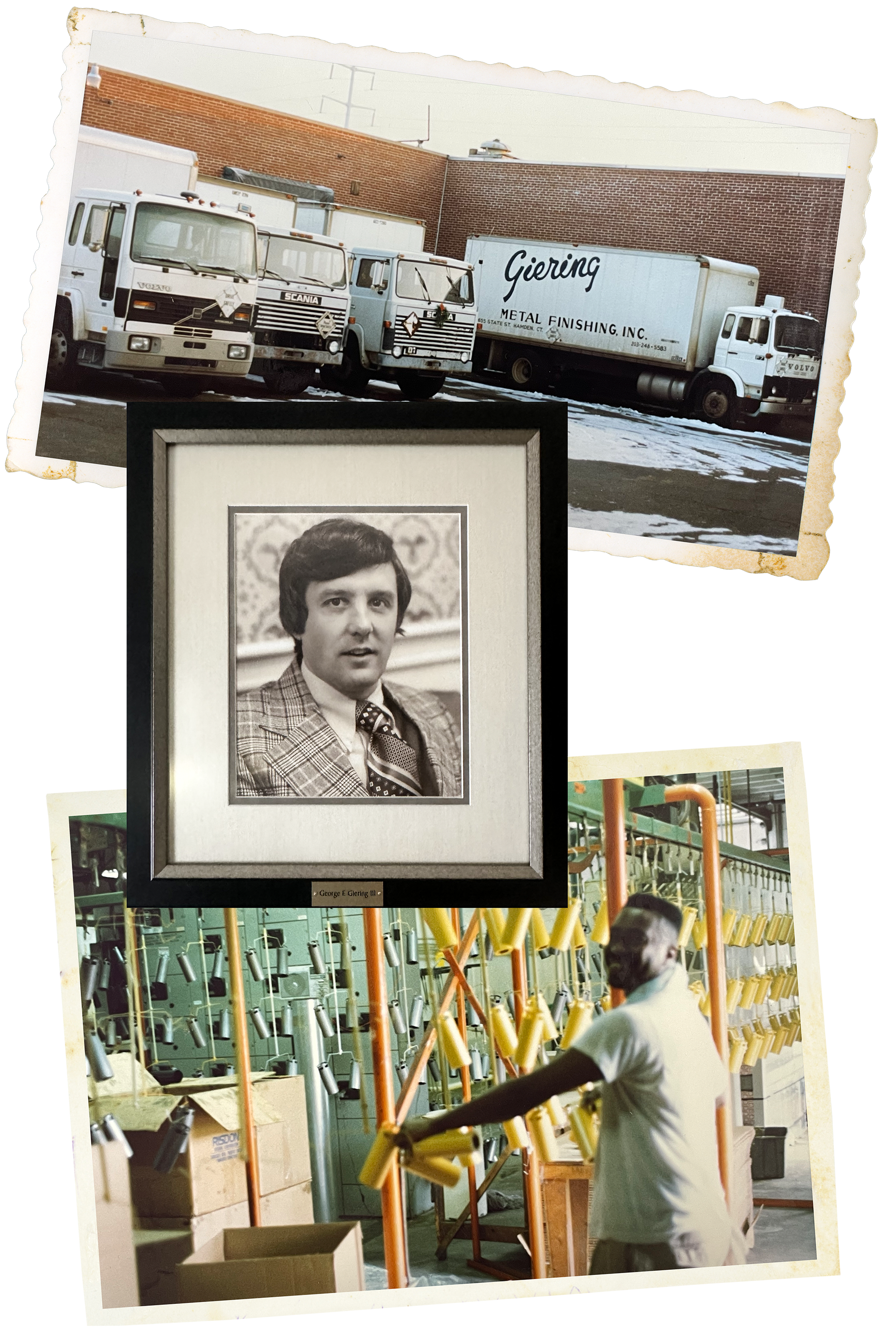 Giering Metal Finishing historical photo collage