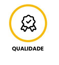 Um ícone preto e branco de uma fita com uma marca de seleção em um círculo amarelo.