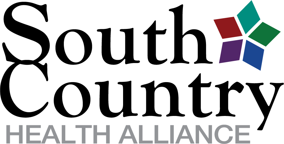 South Country Health Alliance logo with text and a multi-colored starburst.