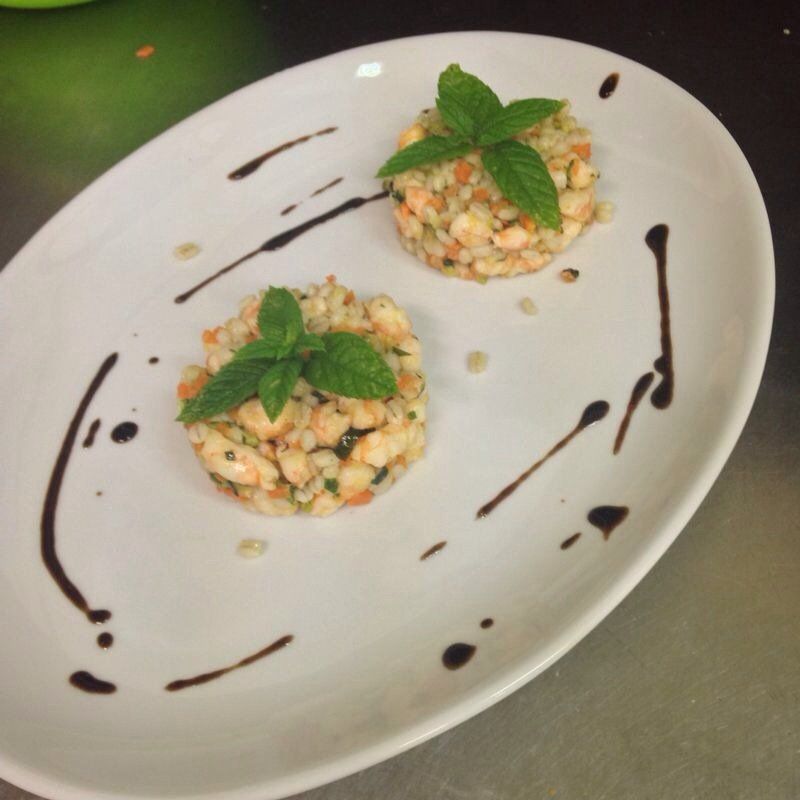 Tortino con gamberetti