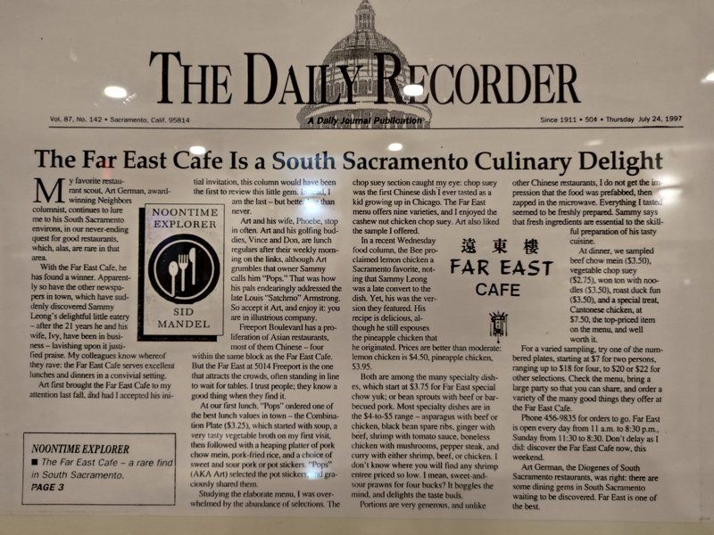 The Daily Recorder - Sacramento, CA - Far East Café