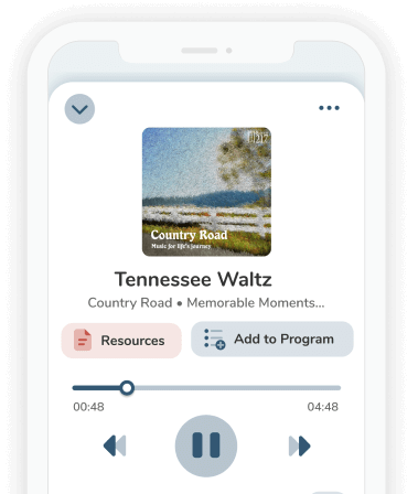 Mobile phone app playing 