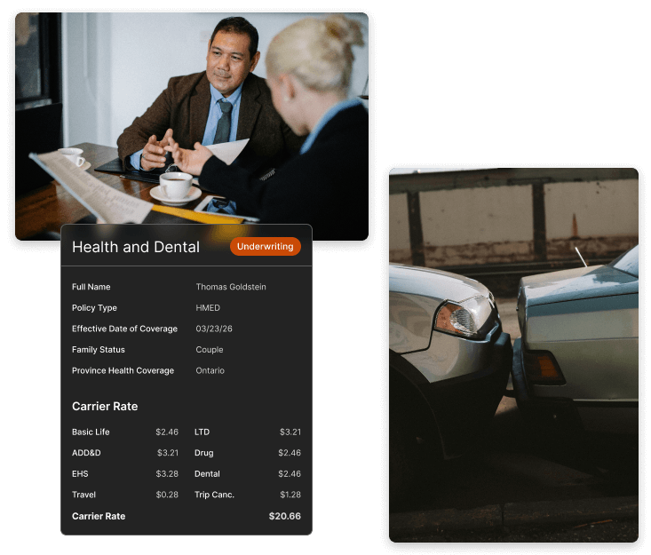 Healthcare professionals working with technology