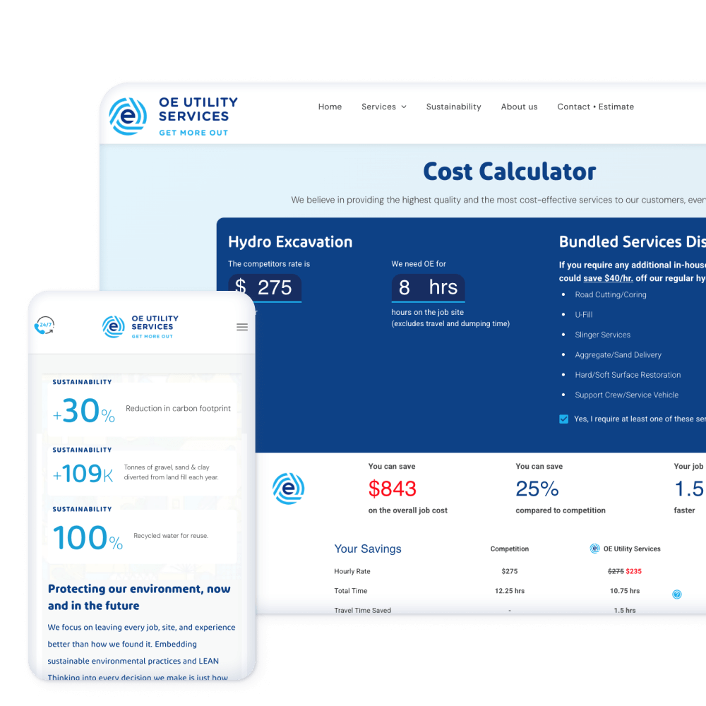 Website & Interactive Cost Calculator