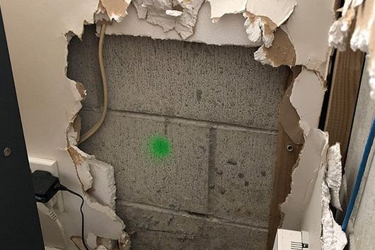hole in wall needing to be plastered