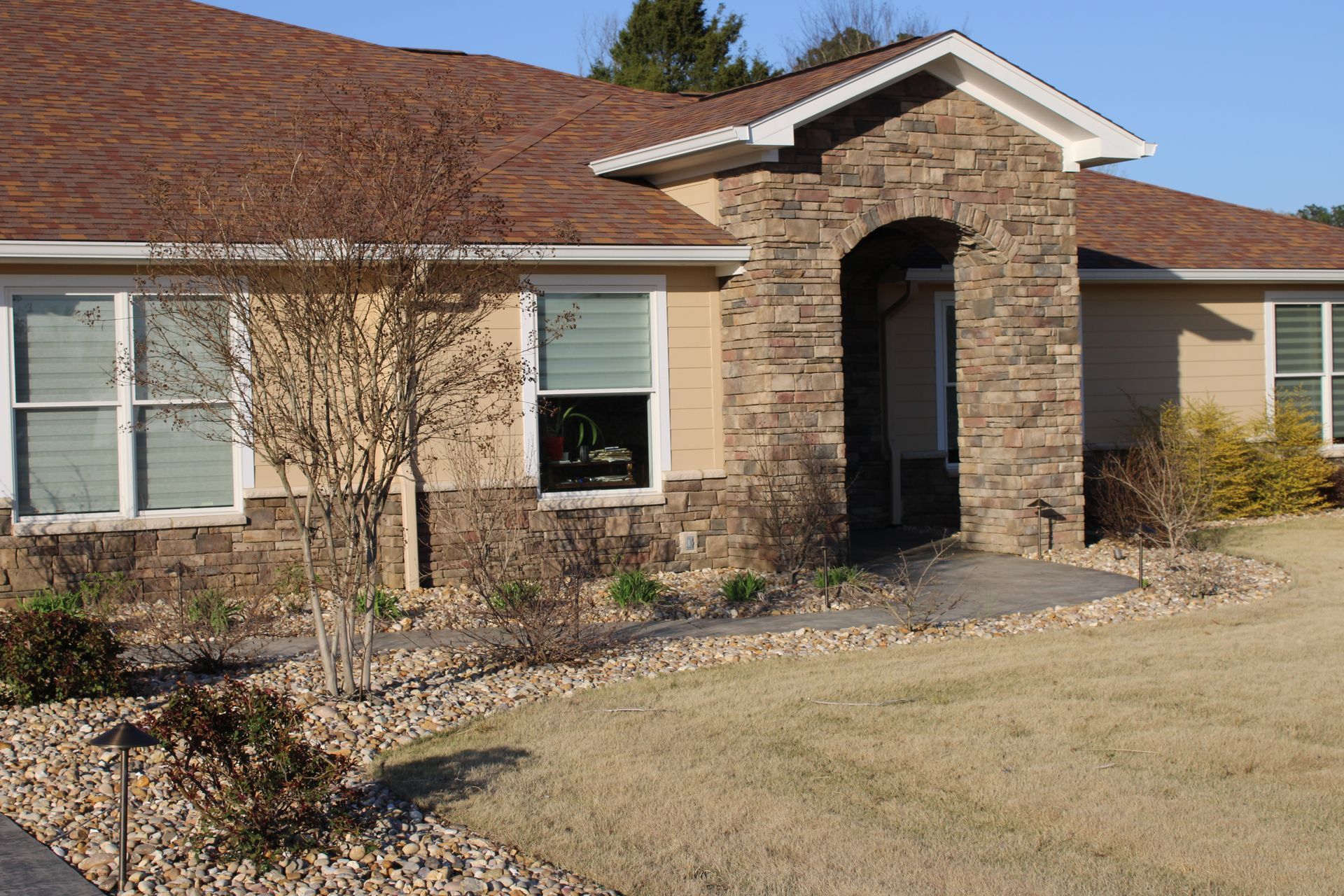 Stone Home Exterior Accents in Tupelo, MS