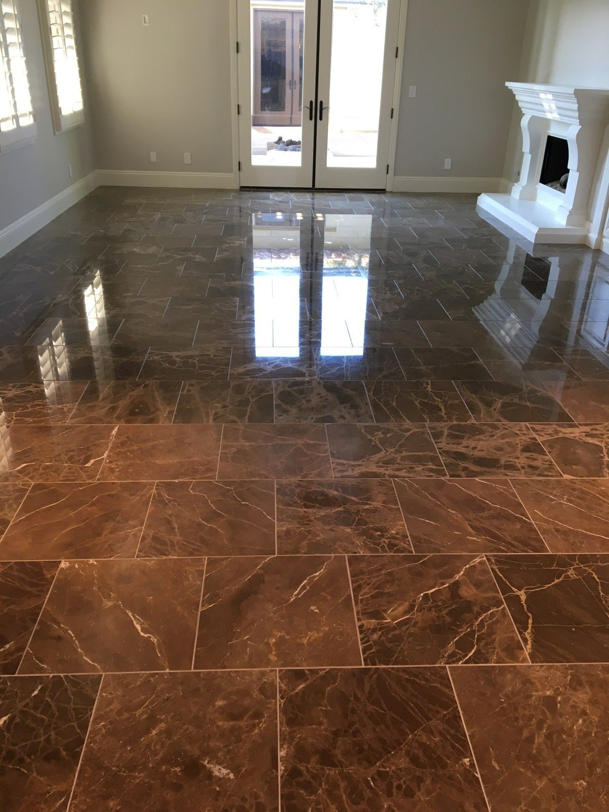 Travertine in living room