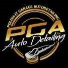 The logo for pga auto detailing is a polish it garage auto detailing logo.