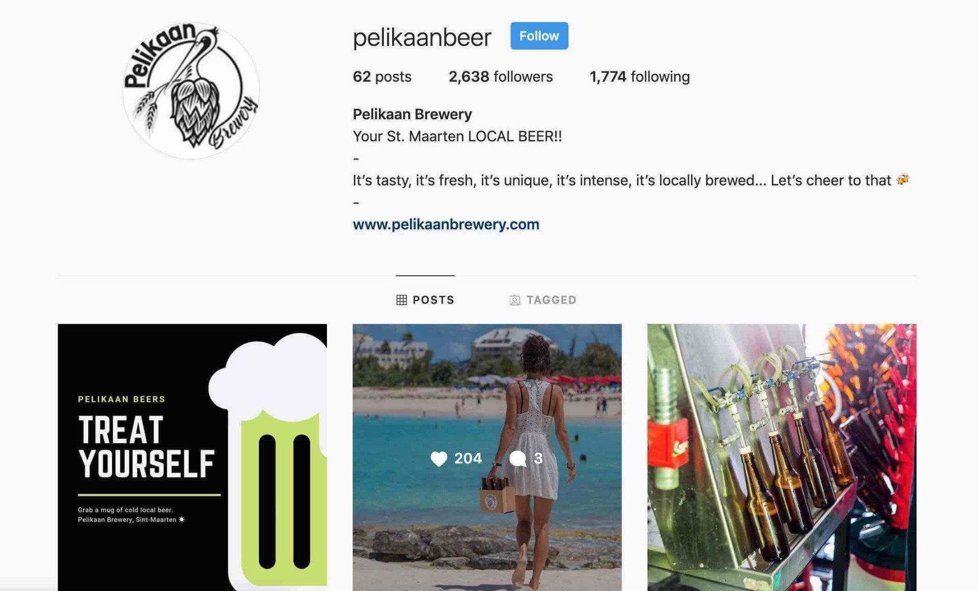 La page Instagram de Pelikaan Brewery 