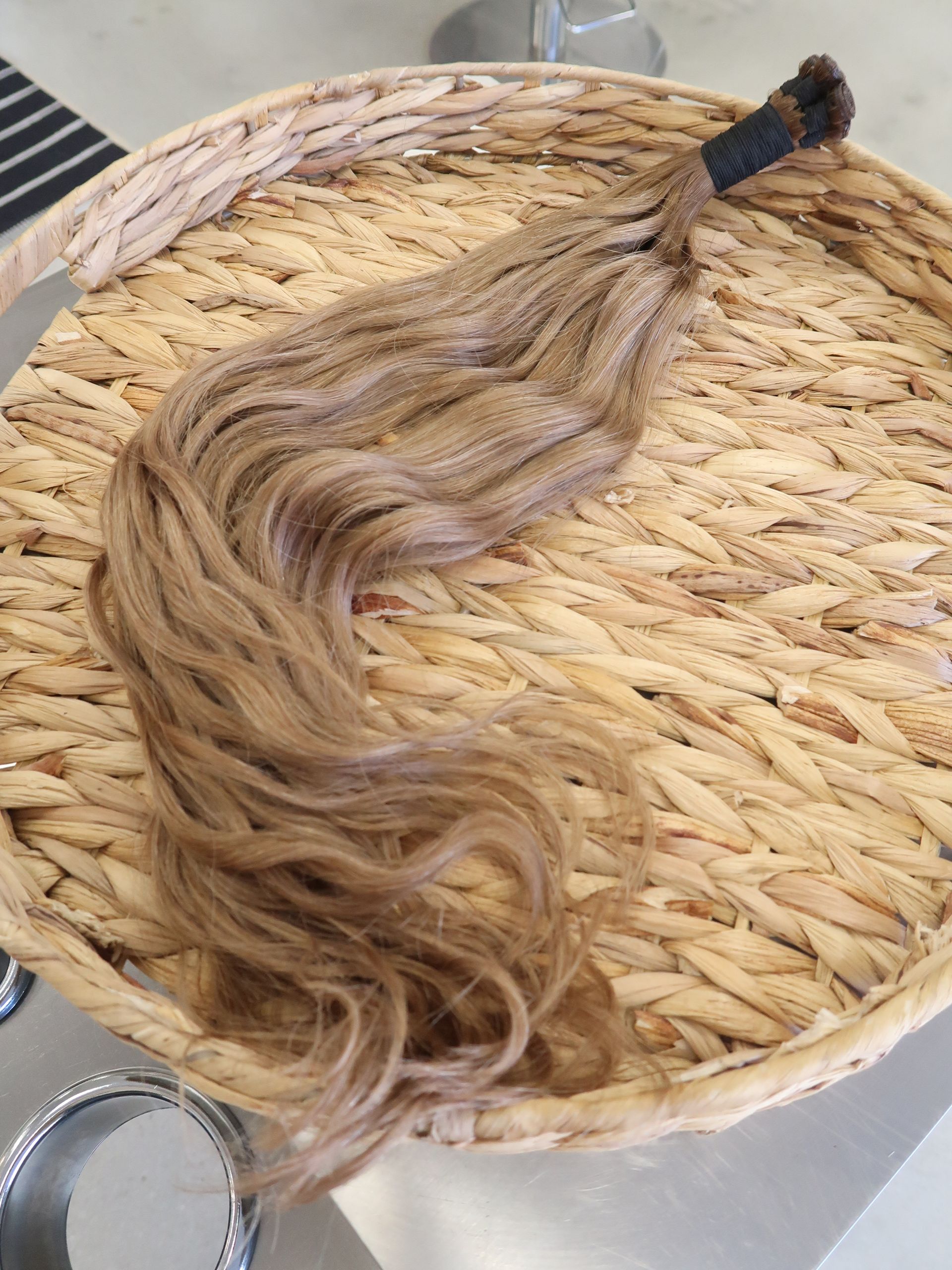 Britta Human Hair Weft with Wave – Level 9/7 Combo Color Neutral Human Hair Weft