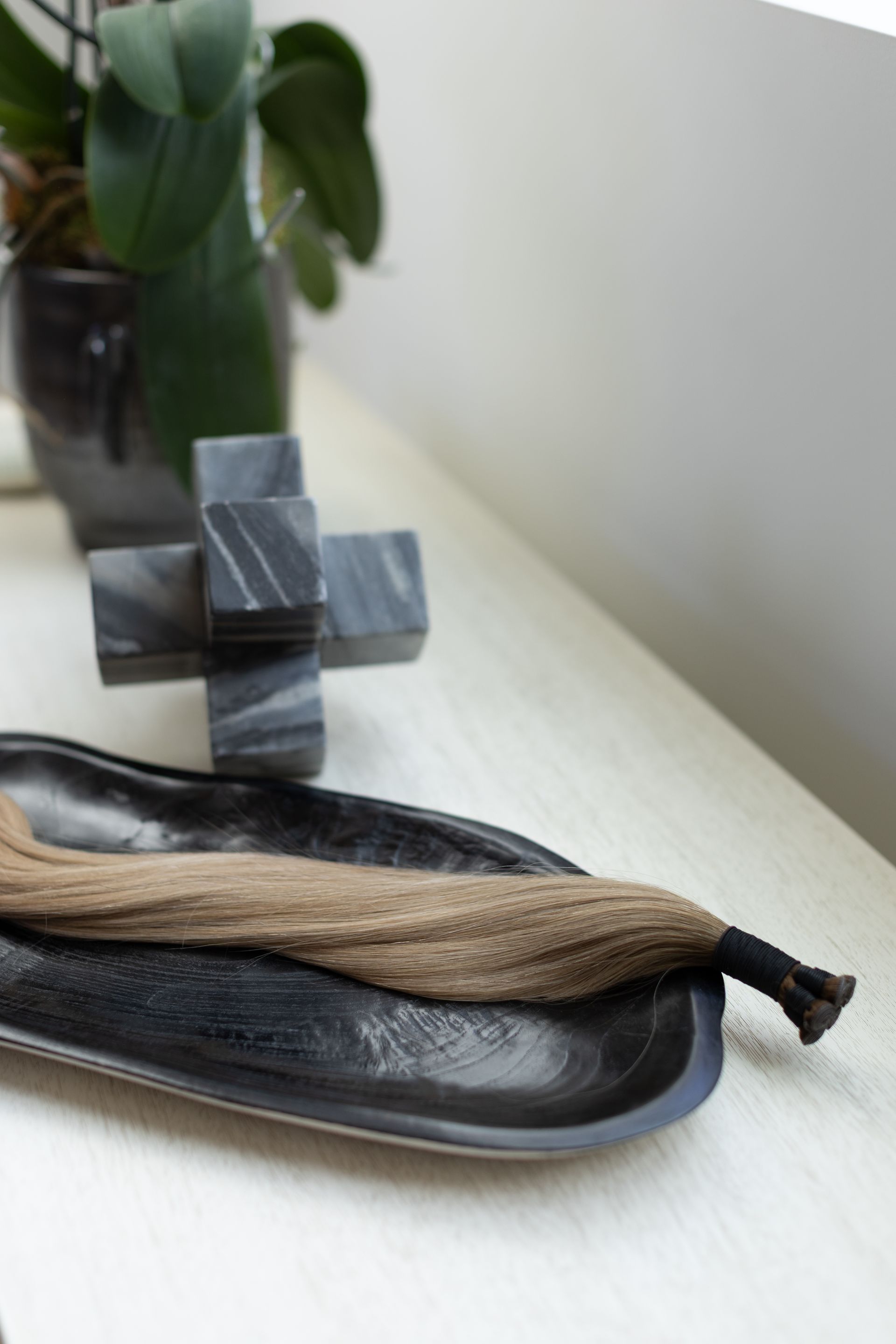 Britta Human Hair Weft – Level 9/7 Combo Color Neutral Human Hair Weft