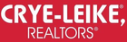Crye-Leike Realtors logo in white text on a red background.
