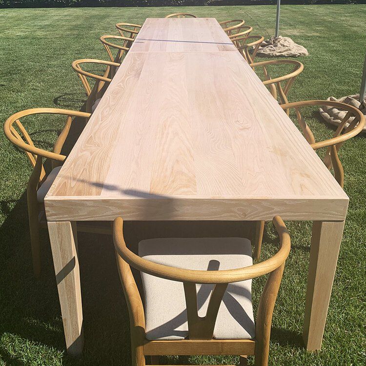 8’ Natural Wood Table