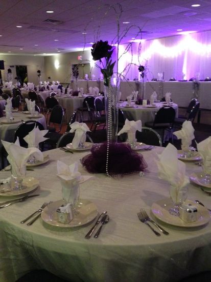 elegant touch to this special event by our interior designers