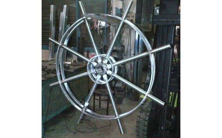 Timone in acciaio inox satinato
